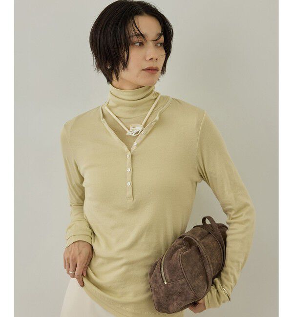 SALON adam et rope'「smile cotton ヘンリーネックプルオーバー」|Tシャツ・カットソー|