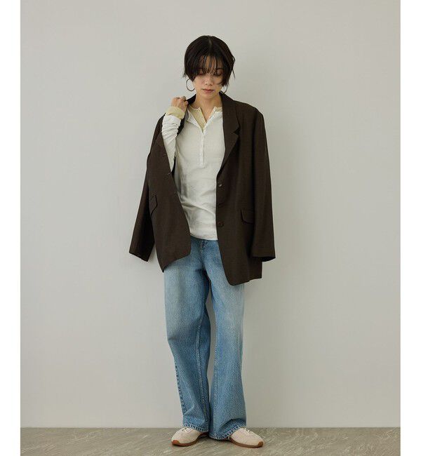 SALON adam et rope'「smile cotton ヘンリーネックプルオーバー」|Tシャツ・カットソー|