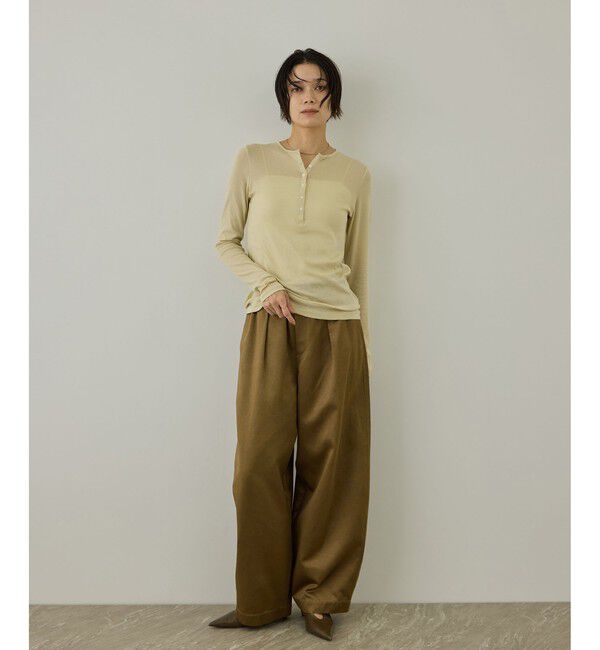 SALON adam et rope'「smile cotton ヘンリーネックプルオーバー」|Tシャツ・カットソー|