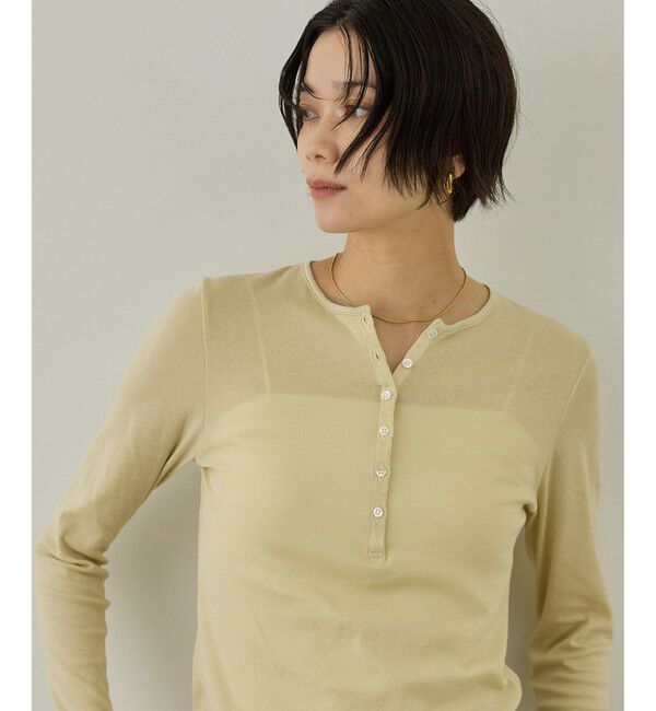 SALON adam et rope'「smile cotton ヘンリーネックプルオーバー」|Tシャツ・カットソー|