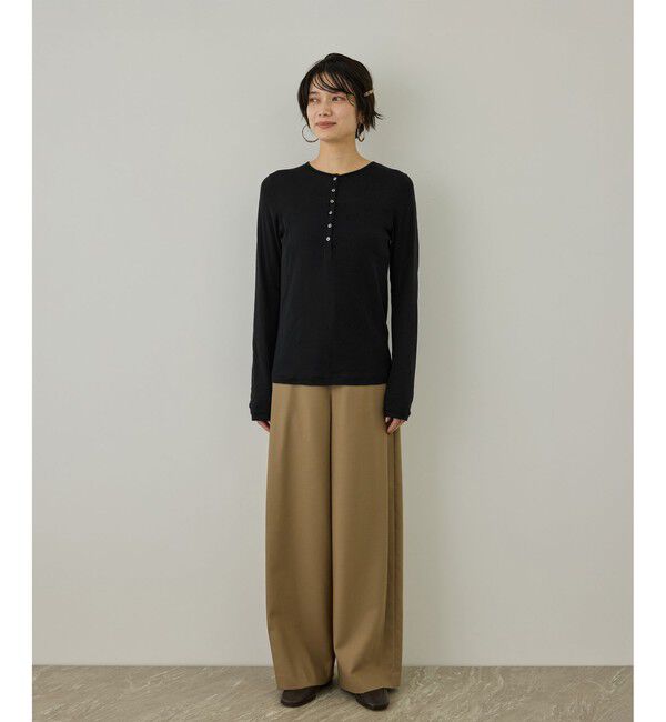 SALON adam et rope'「smile cotton ヘンリーネックプルオーバー」|Tシャツ・カットソー|