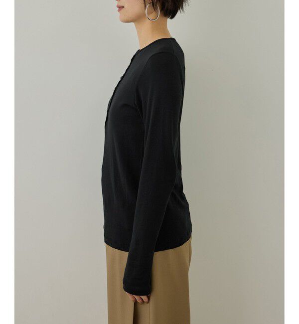 SALON adam et rope'「smile cotton ヘンリーネックプルオーバー」|Tシャツ・カットソー|