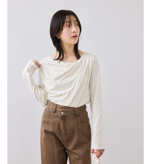 VIS「ドレープオフショルロンT/一部WEB限定カラー・イージーケア」|Tシャツ・カットソー|
