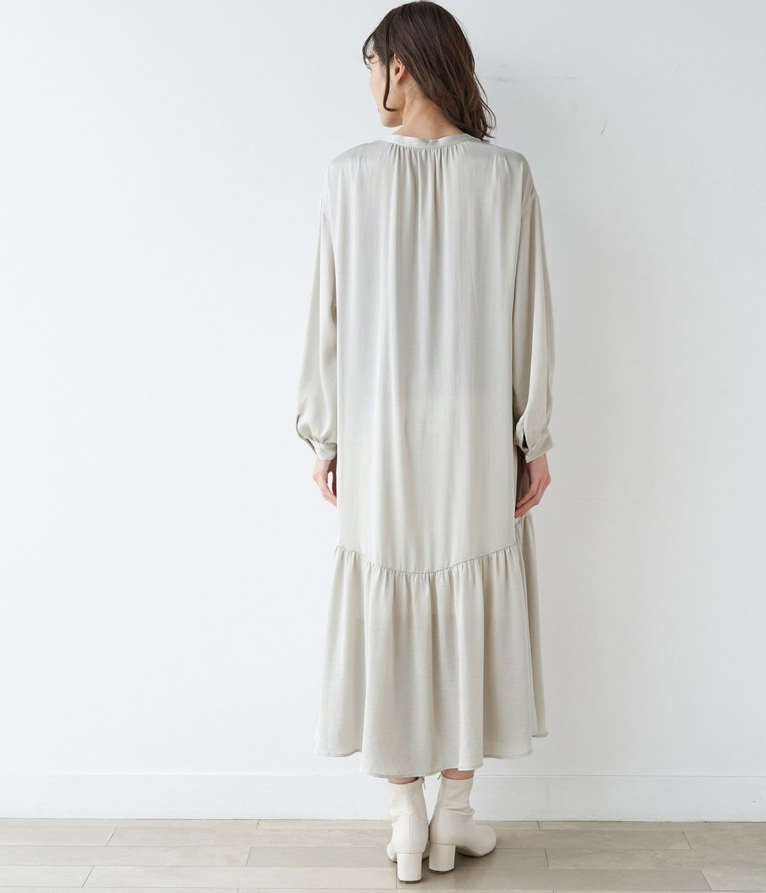 Rope&rsquo;Picnic「ローウエスト切替サテンシャツワンピース」|その他|