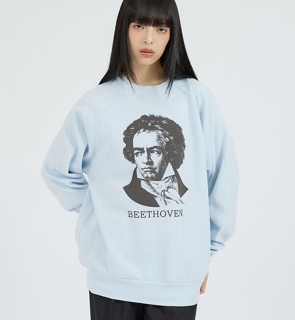 Rouge vif「【Healthknit/ヘルスニット】クラシックスウェット クルーネック長袖/ベ」|スウェット・ジャージ|ブルー系その他1