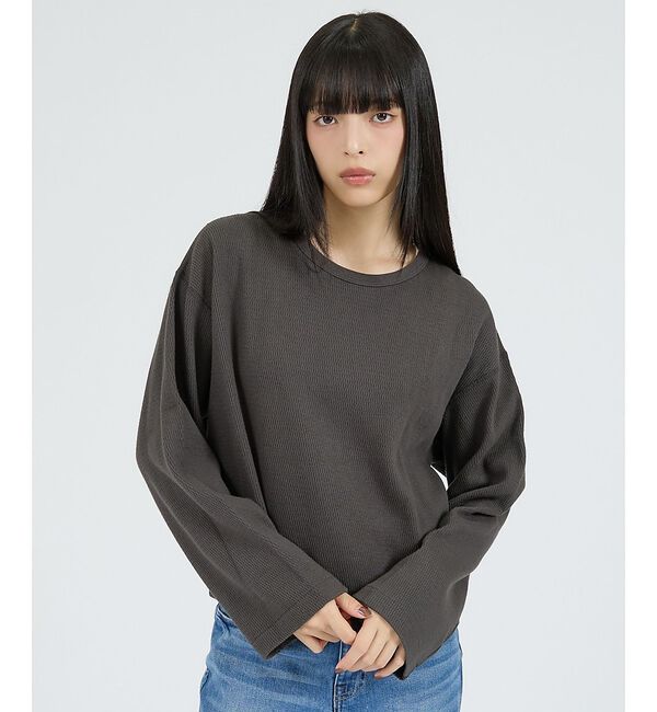 Rouge vif「【Healthknit/ヘルスニット】サーマルキング ハニカムクロップドクルー/」|Tシャツ・カットソー|