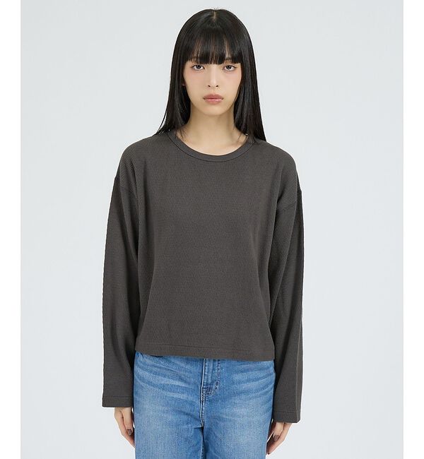 Rouge vif「【Healthknit/ヘルスニット】サーマルキング ハニカムクロップドクルー/」|Tシャツ・カットソー|