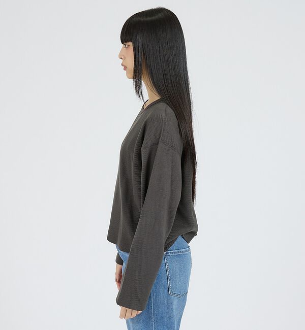 Rouge vif「【Healthknit/ヘルスニット】サーマルキング ハニカムクロップドクルー/」|Tシャツ・カットソー|