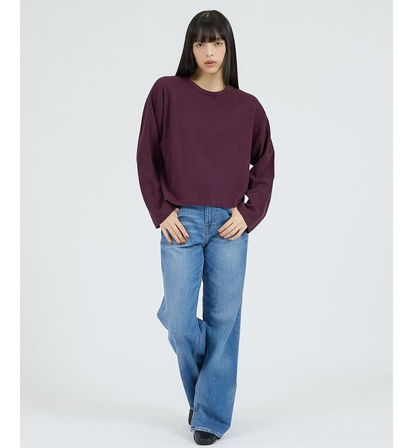 Rouge vif「【Healthknit/ヘルスニット】サーマルキング ハニカムクロップドクルー/」|Tシャツ・カットソー|