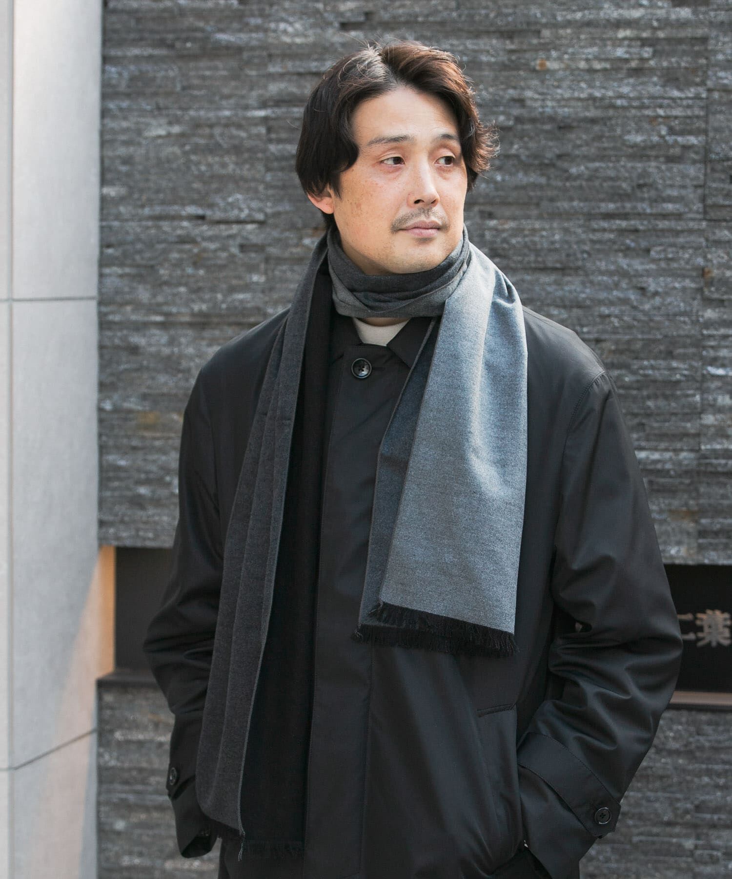 URBAN RESEARCH DOORS「LIFE STYLE TAILOR　シルクリバーシブルマフラー」|マフラー|