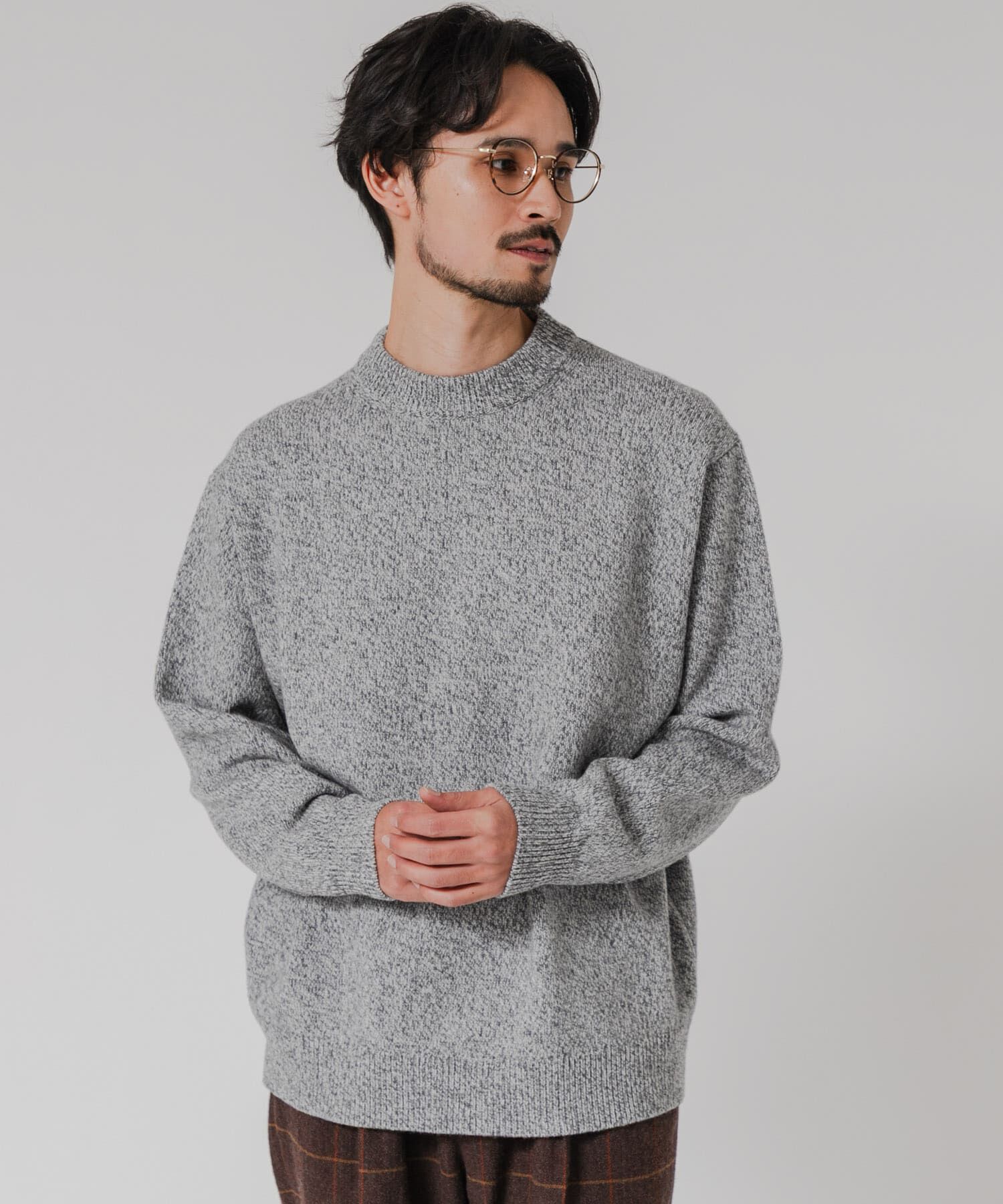 URBAN RESEARCH「MIX MOULINE CREW-NECK KNIT」|ニット・セーター|