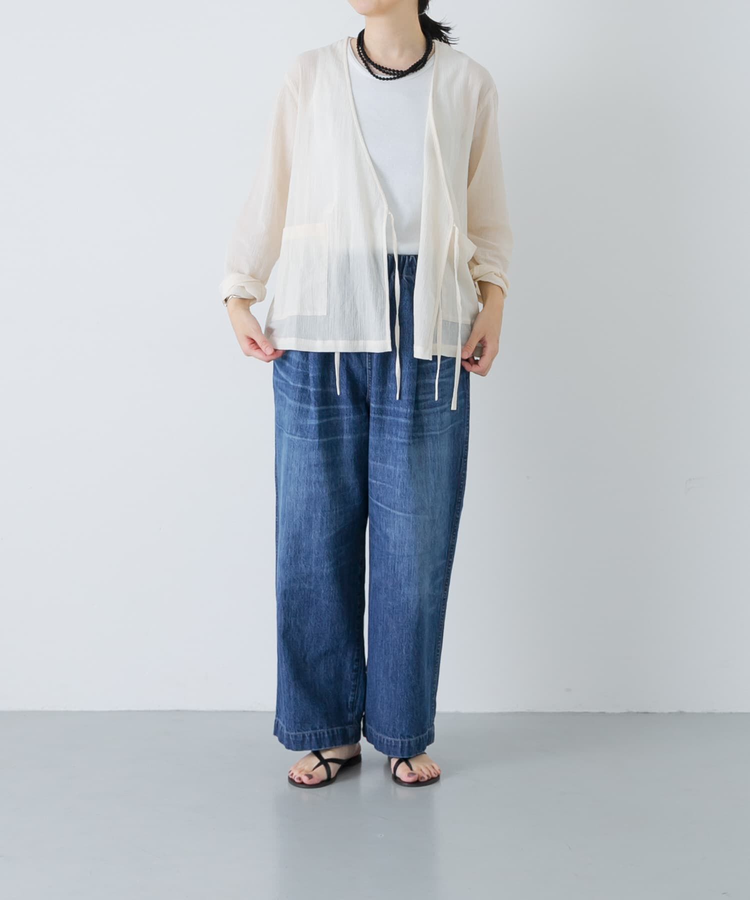かぐれ「シアーカシュクールカーデシャツ」|シャツ・ブラウス|