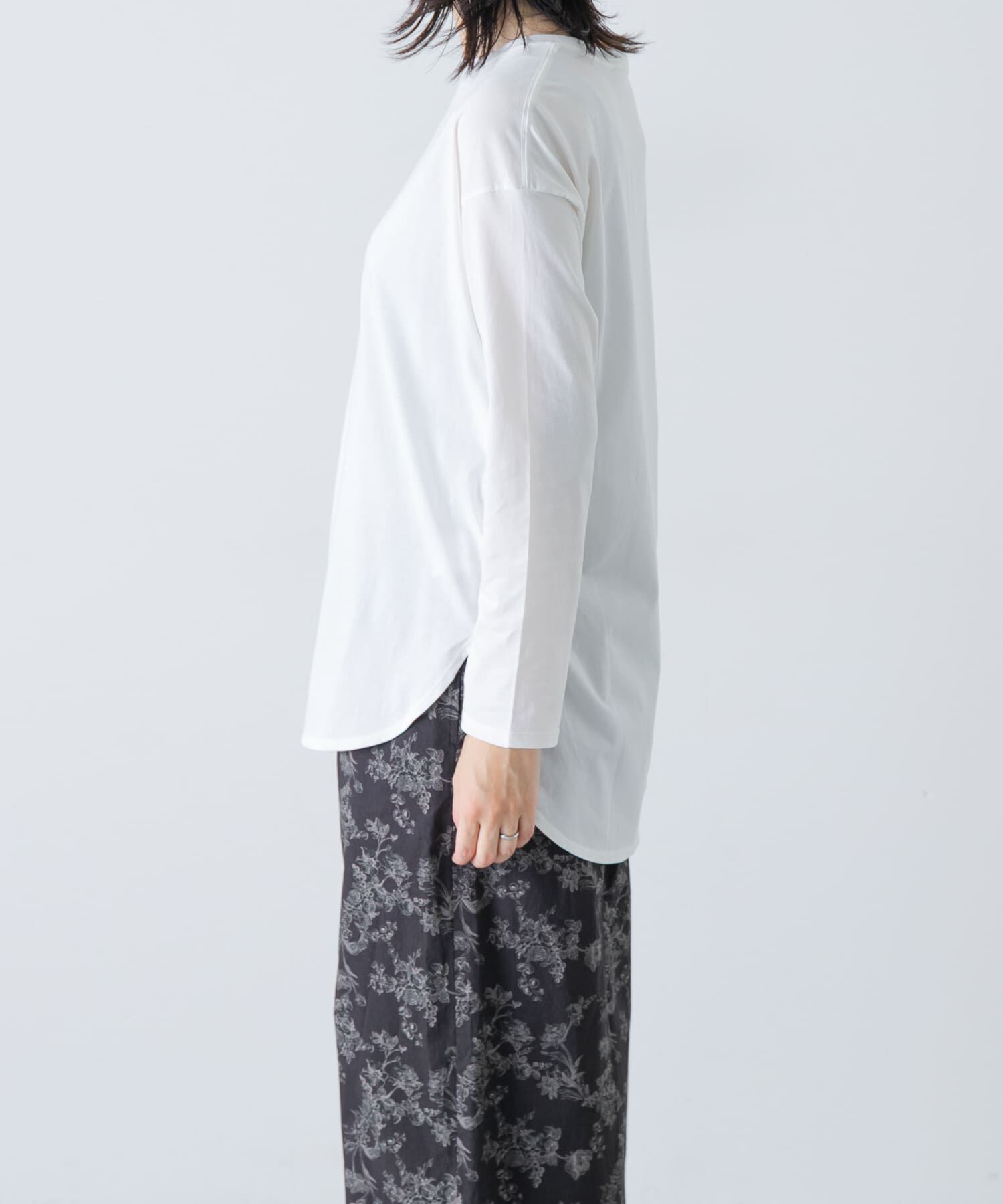 かぐれ「コットンラウンドカットソー」|Tシャツ・カットソー|