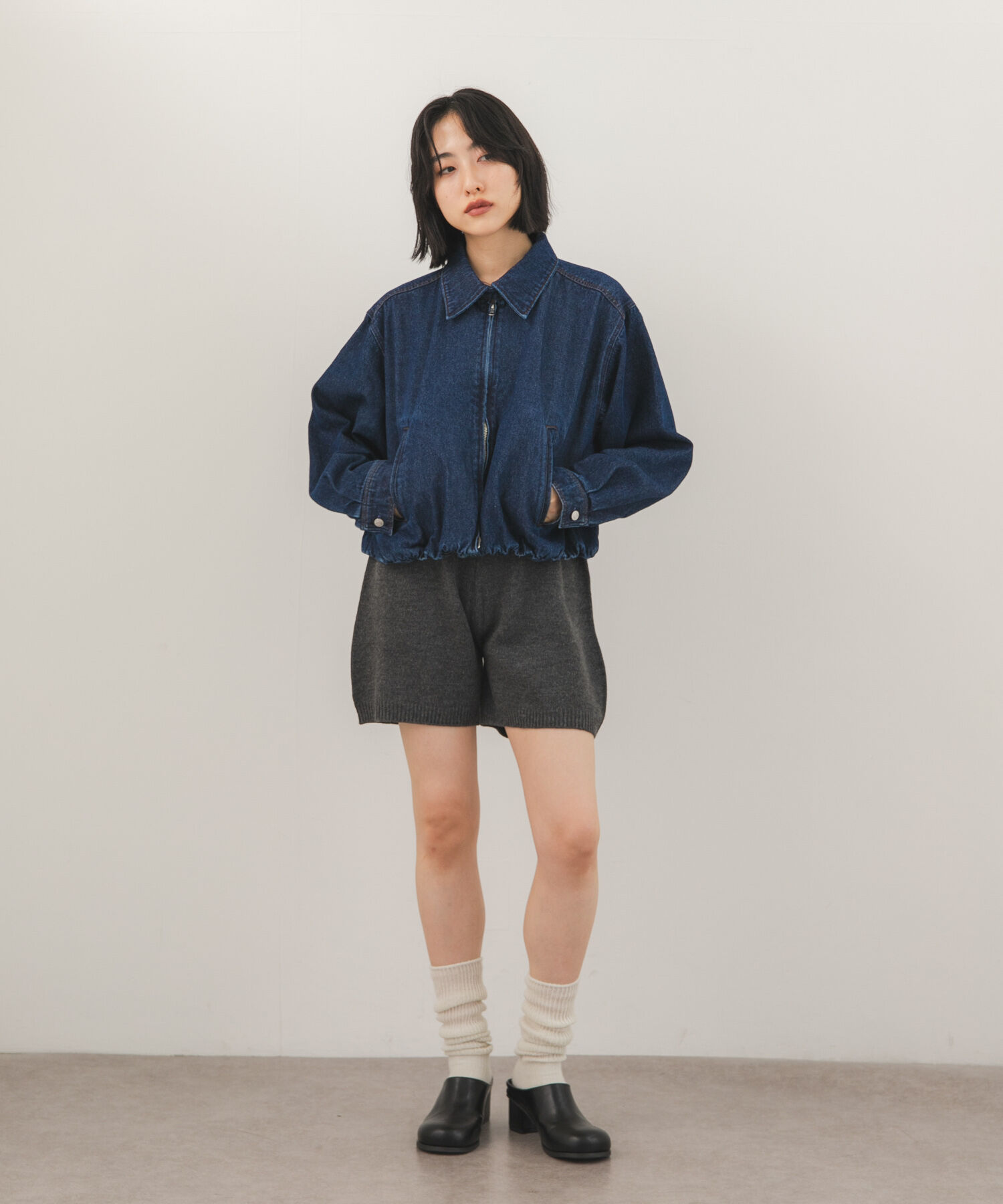  「バルーンデニムブルゾン」|デニムジャケット|