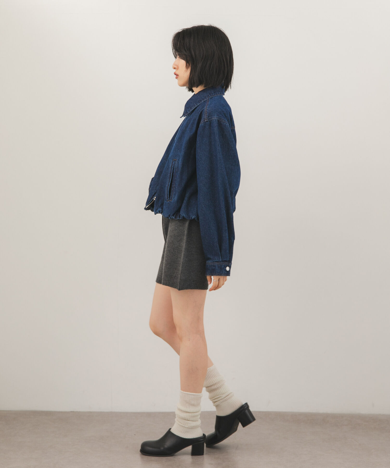  「バルーンデニムブルゾン」|デニムジャケット|