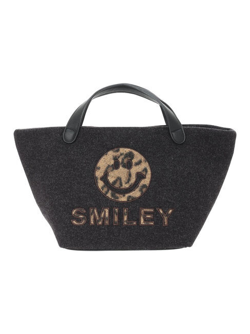 Te chichi「SMILEY柄生地刺繍トートバッグ」|その他|グレー