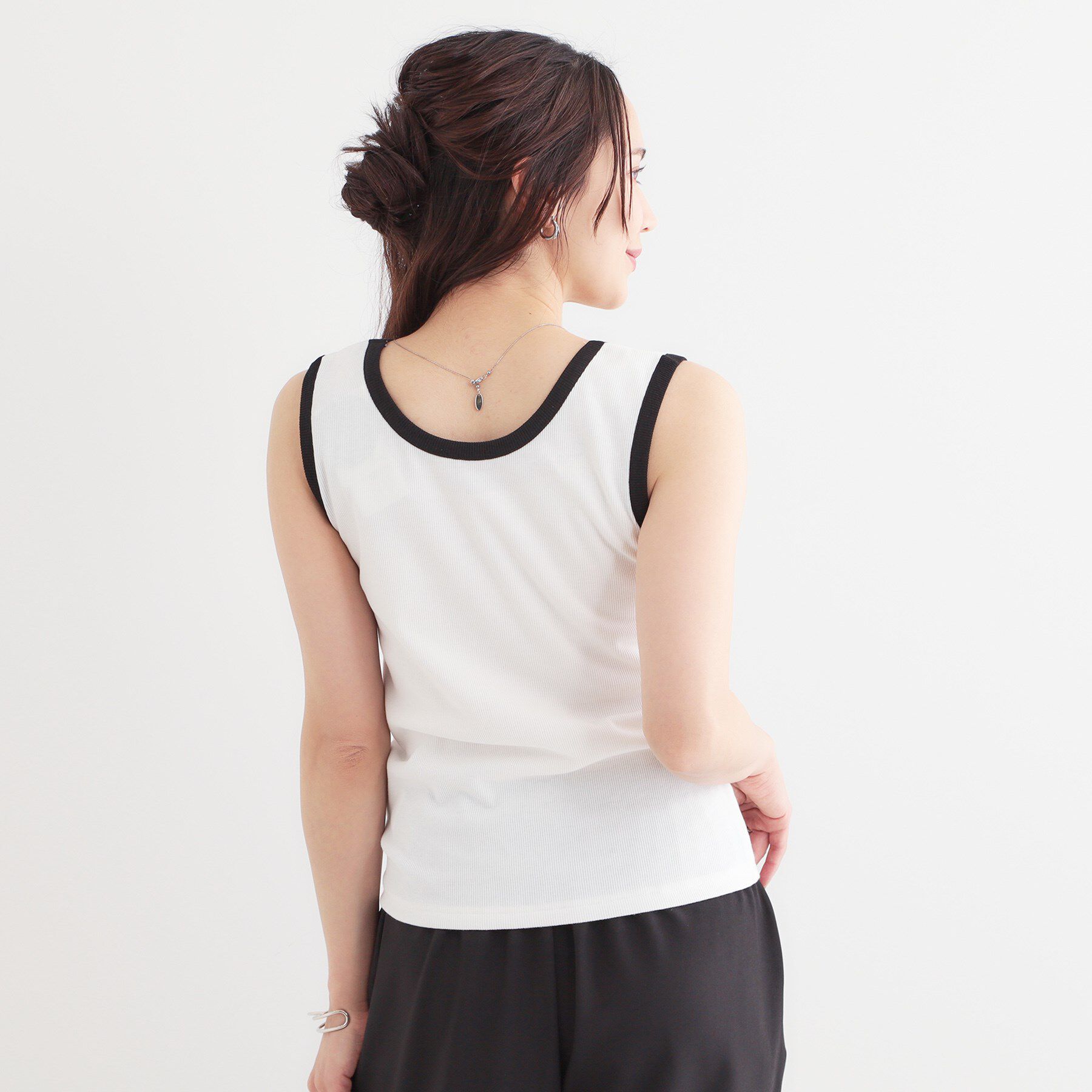 SHOO･LA･RUE「【S-LL】2WAYネック リブタンクトップ」|キャミソール|