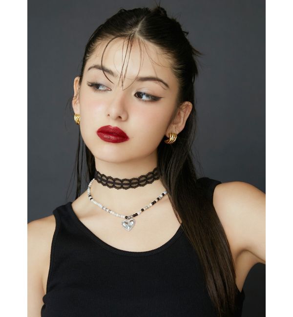 EVRIS「COLOR STONE LACE CHOKERネックレス」|ネックレス|
