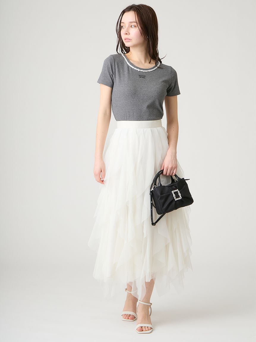 CELFORD「【洗える】【HANAE MORI&times;CELFORDコラボ】ロゴカットトップス」|Tシャツ・カットソー|