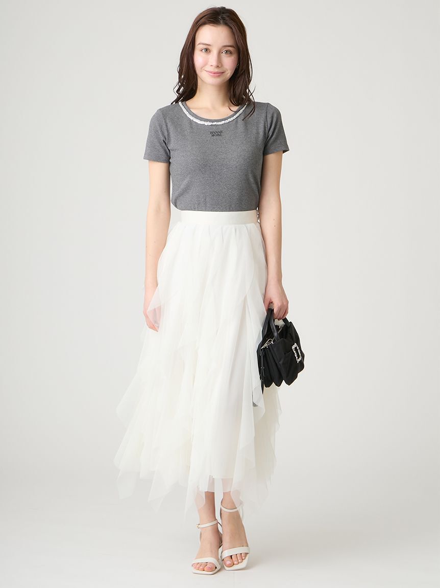 CELFORD「【洗える】【HANAE MORI&times;CELFORDコラボ】ロゴカットトップス」|Tシャツ・カットソー|