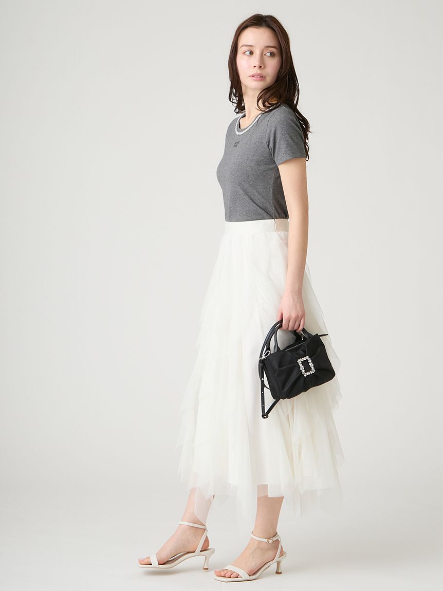 CELFORD「【洗える】【HANAE MORI&times;CELFORDコラボ】ロゴカットトップス」|Tシャツ・カットソー|