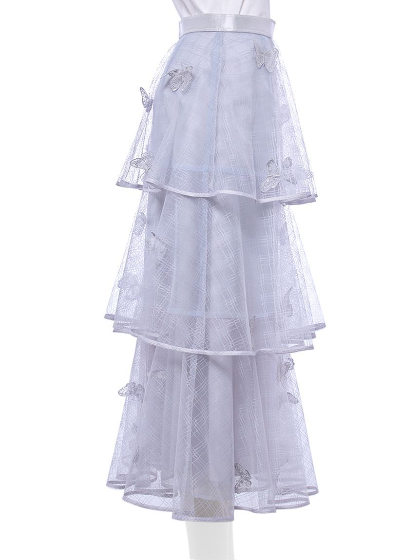 CELFORD「【HANAE MORI&times;CELFORDコラボ】バタフライモチーフティアードスカート」|スカート|