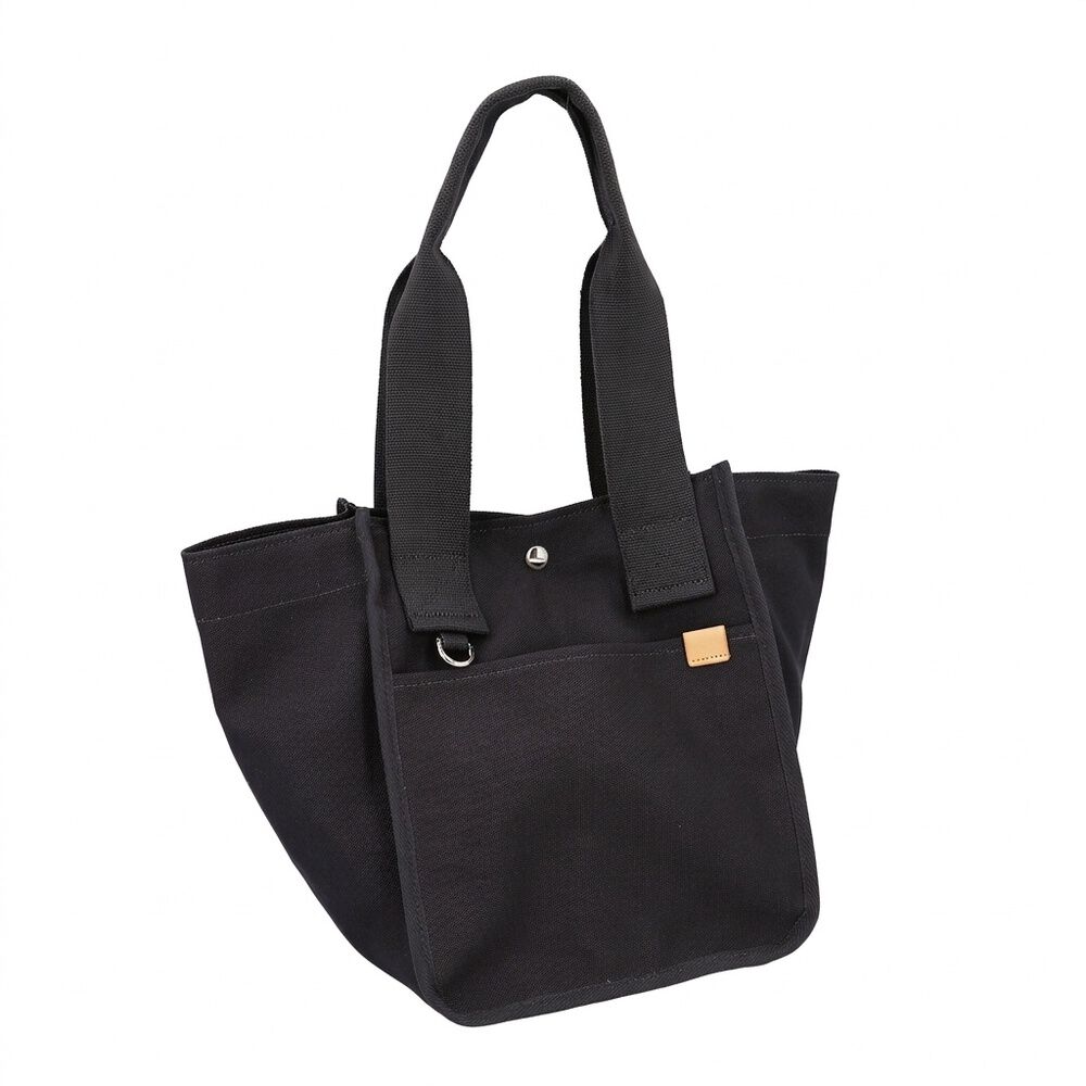 BACKYARD FAMILY「dot&stripe トート キャンバス 通販 トートバッグ トートバック キャンバスバッグ」|トートバッグ|ブラック1