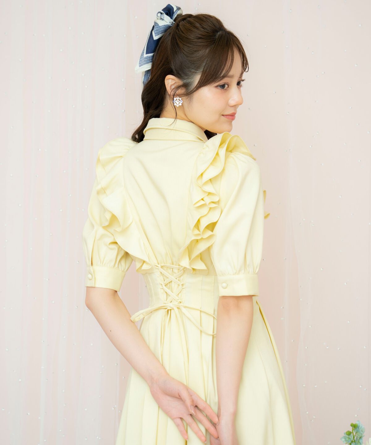 WILLSELECTION「ラッフルリボンタイシャツワンピース」|ワンピース|