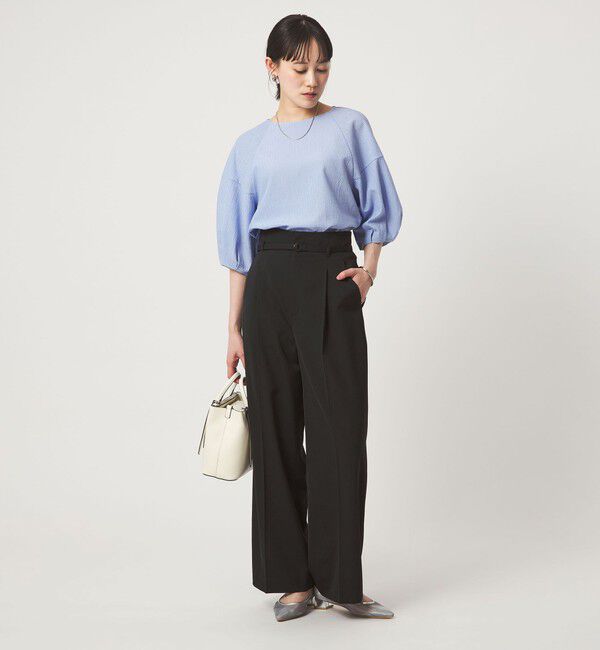size SHORT/TALLあり］サラフール ワイド パンツ ストレッチ 接触冷感