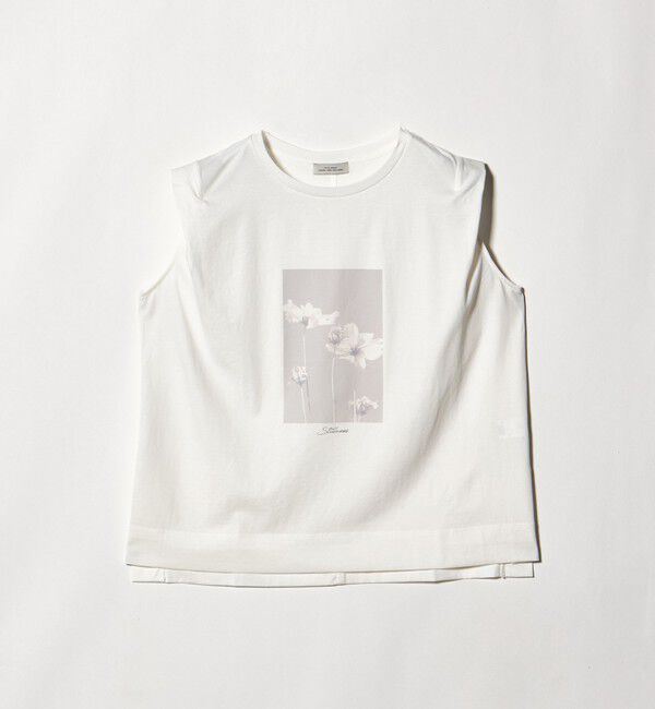 UNITED ARROWS green label relaxing「フォトプリント フレンチスリーブ Tシャツ 接触冷感」|Tシャツ・カットソー|