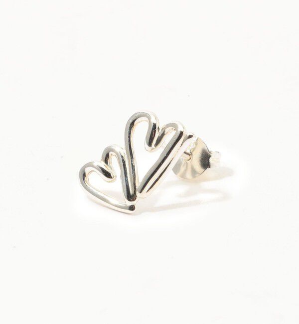 TOMORROWLAND GOODS「BAR Jewellery TWO HEARTS シルバーピアス」|ピアス|