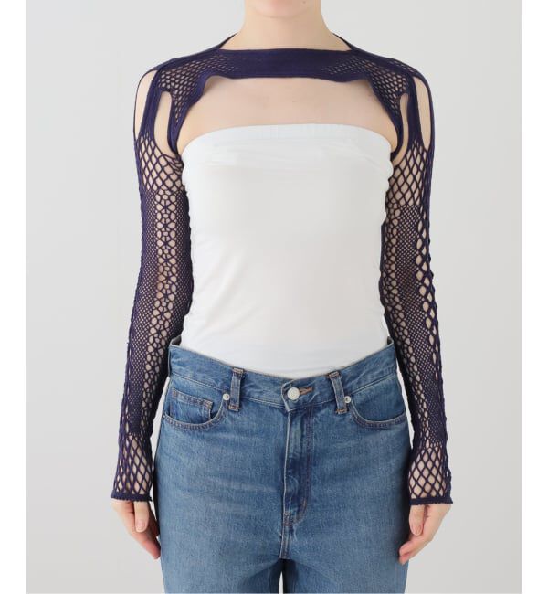 JOURNAL STANDARD「【EUCHRONIA/ユークロニア】 Stretch lace short Tops」|ニット・セーター|