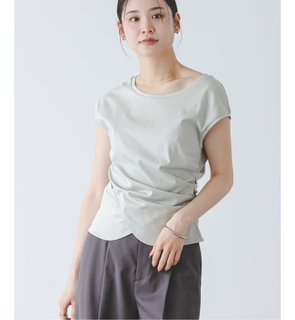 NOBLE「《追加予約・新色・接触冷感》ウエストギャザーコンパクトT」|Tシャツ・カットソー|