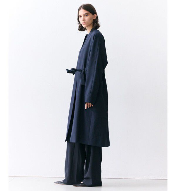 BEIGE,「GADE / モノトーンドット柄バンドカラーブラウス」|シャツ・ブラウス|