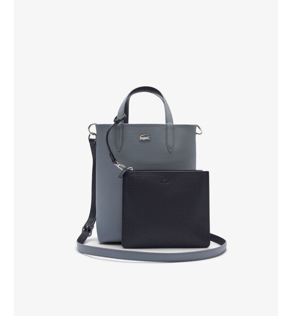 LACOSTE「ANNAリバーシブル縦型 トートバッグ / 2WAY」|トートバッグ|ライトグレー