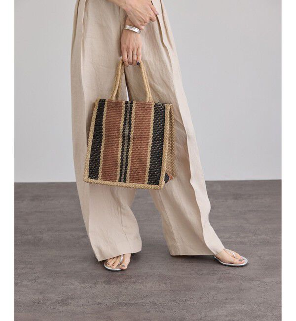 SALON adam et rope'「【MAISON BENGAL（メゾンベンガル）】Small Jute BoxTote」|トートバッグ|