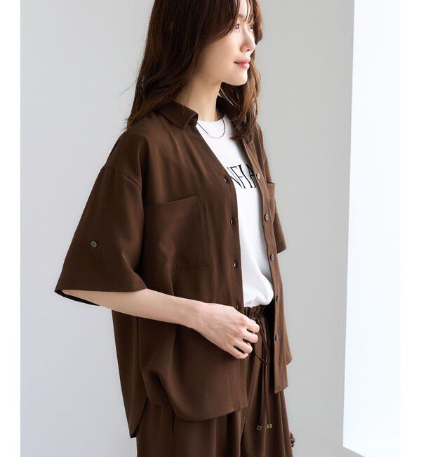 Rope&rsquo;Picnic「【ちゃんと+かわいい保証】カットジョーゼットスキッパーブラウス/UVケア・接触冷感・防シワ」|シャツ・ブラウス|