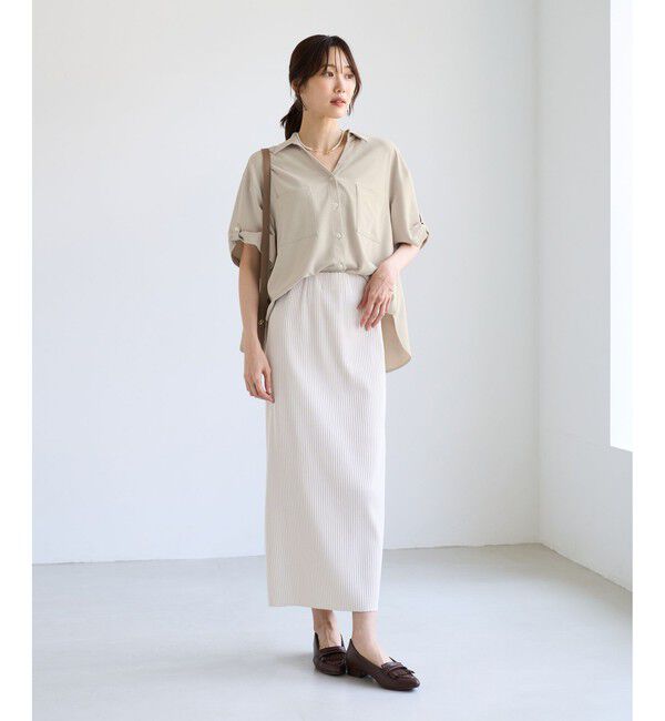 Rope&rsquo;Picnic「【ちゃんと+かわいい保証】カットジョーゼットスキッパーブラウス/UVケア・接触冷感・防シワ」|シャツ・ブラウス|