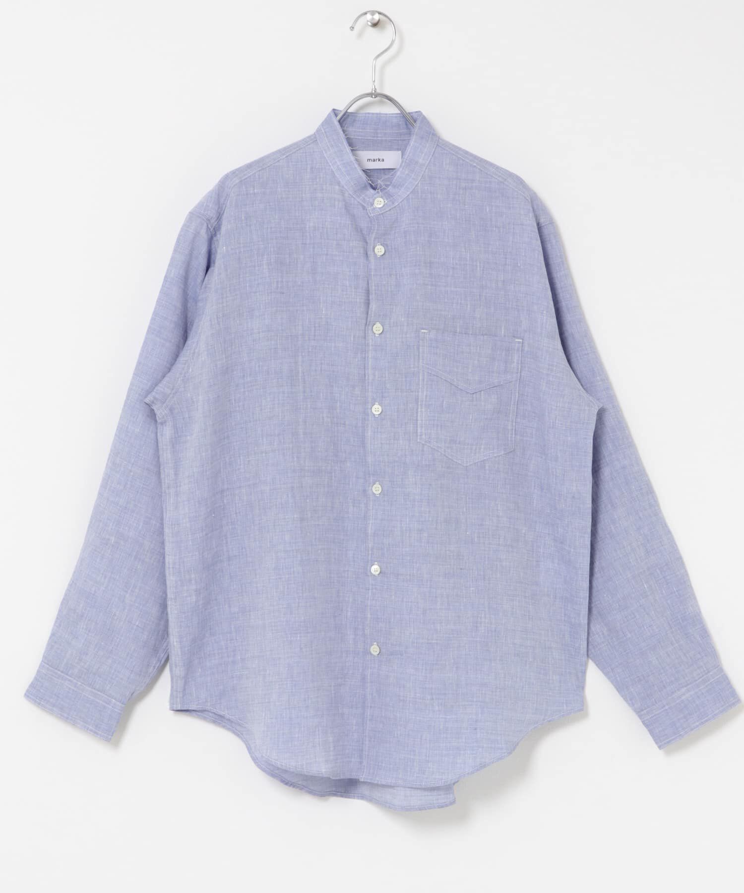 URBAN RESEARCH DOORS「marka　BAND COLLAR SHIRTS」|シャツ・ブラウス|ライトブルー