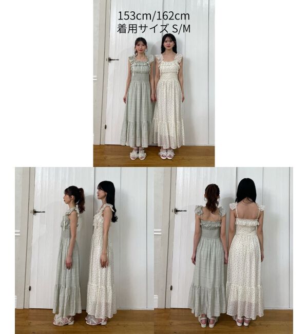  「ショルダーフリルキャミワンピース」|ワンピース|