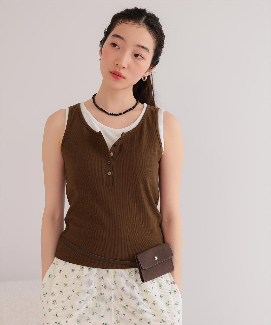 miette「カップ付きレイヤード風タンクトップ」|タンクトップ|