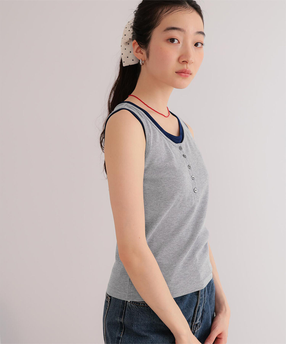 miette「カップ付きレイヤード風タンクトップ」|タンクトップ|