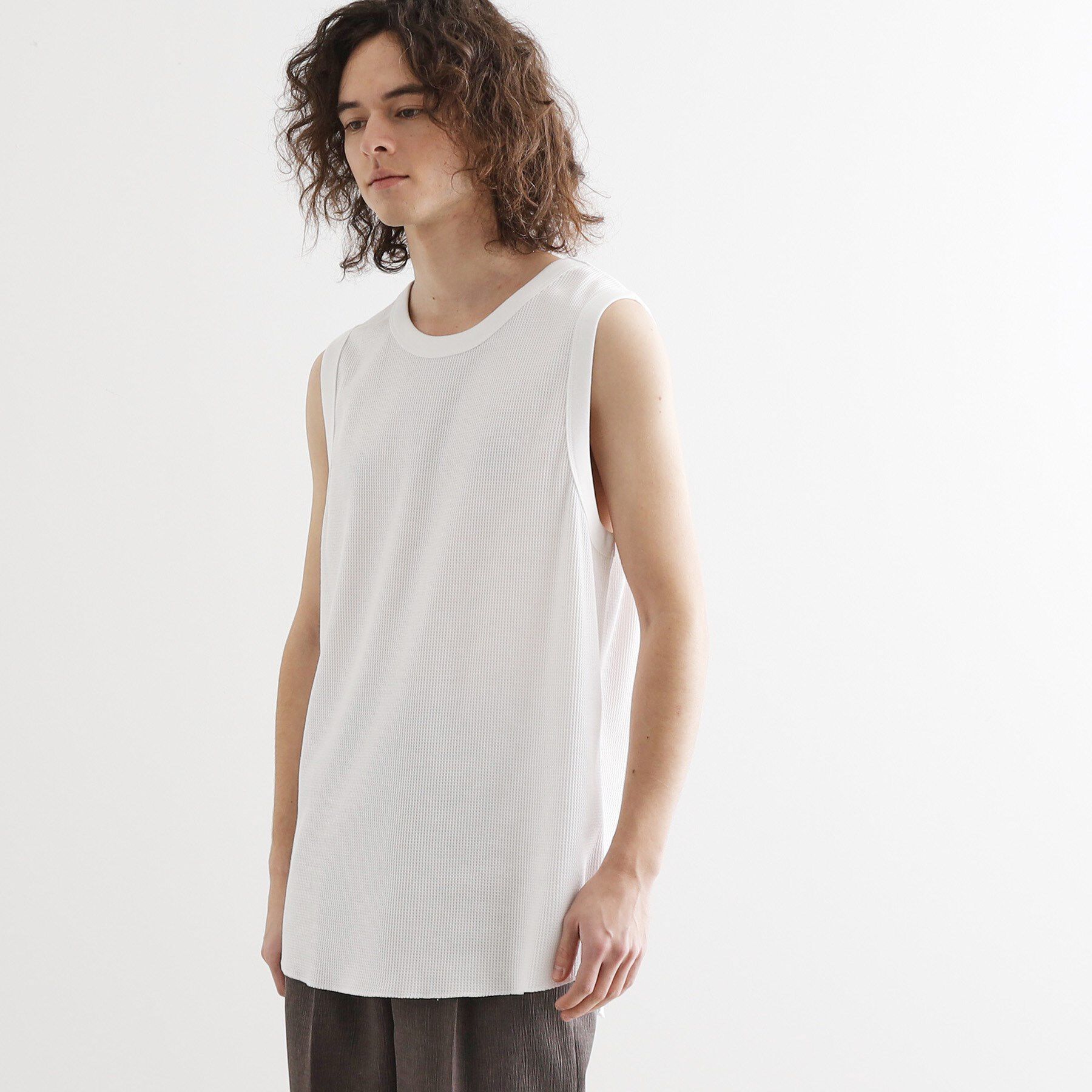 tk.TAKEO KIKUCHI「◆ワッフルノースリーブタンクトップ」|タンクトップ|