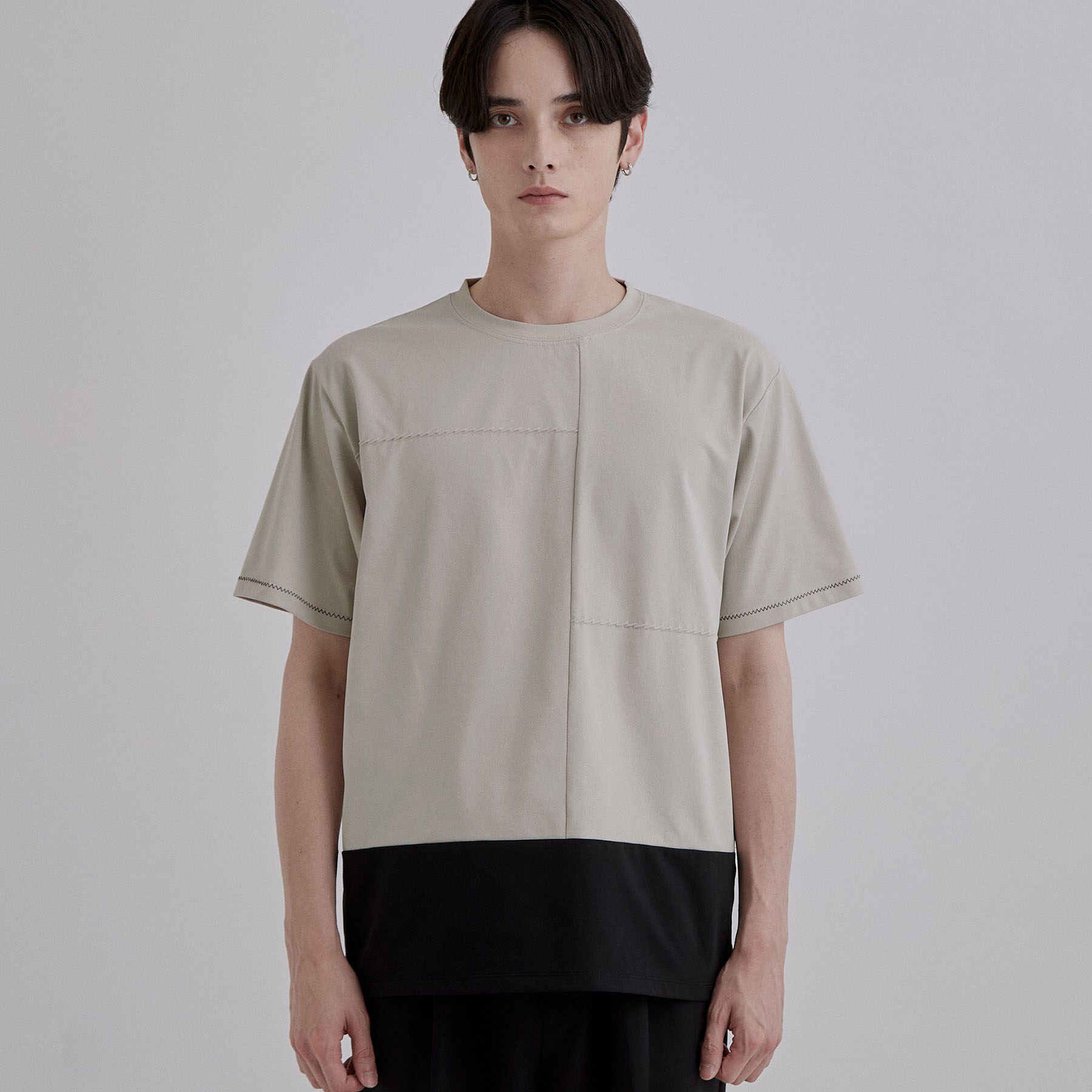 tk.TAKEO KIKUCHI「ダッシュラインバイカラーTシャツ」|Tシャツ・カットソー|