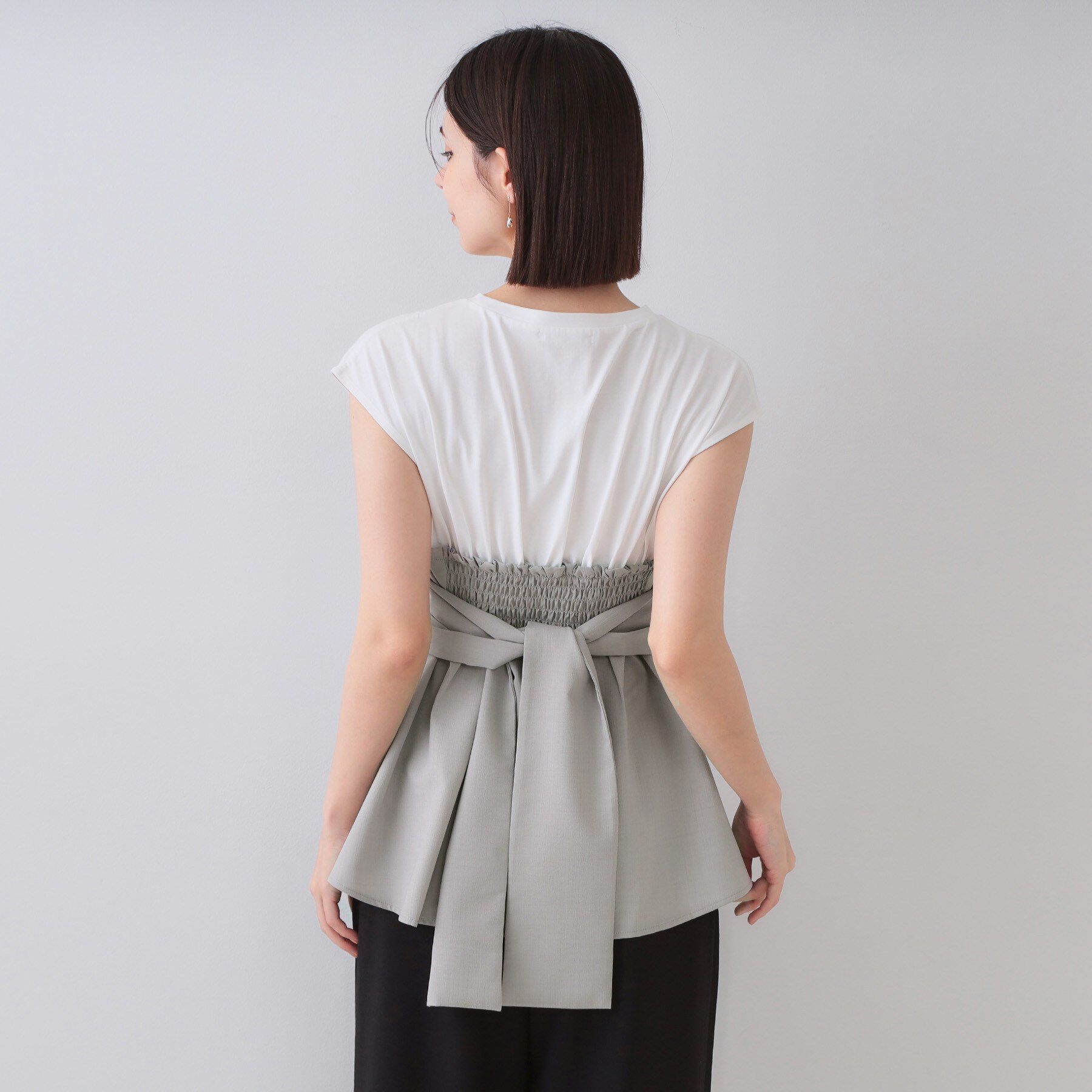 OPAQUE.CLIP「ビスチェドッキングカットソー【洗濯機洗い可】」|Tシャツ・カットソー|