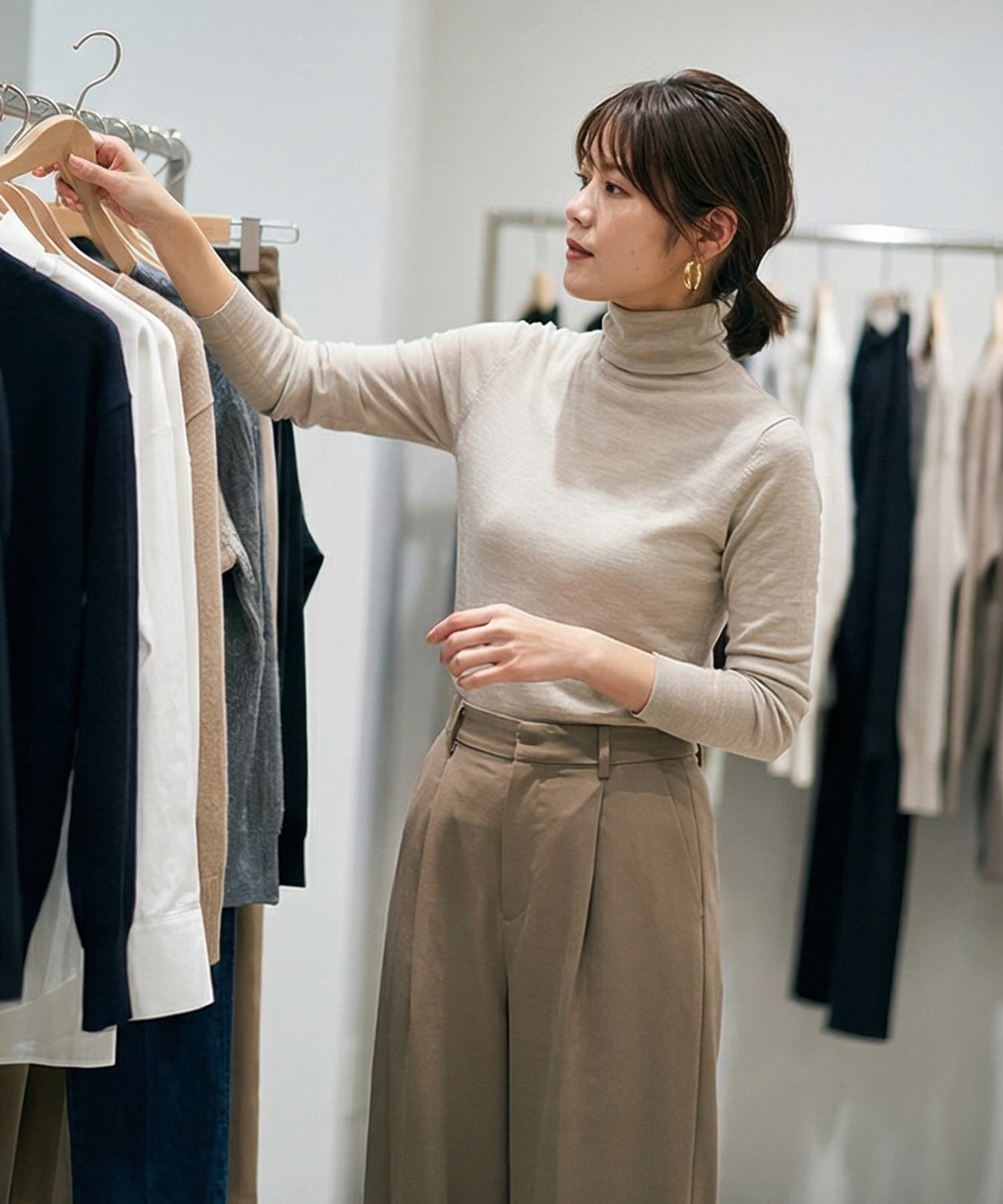 STYLE DELI「【DELI by】ツイストゴールドフープピアス」|ピアス|