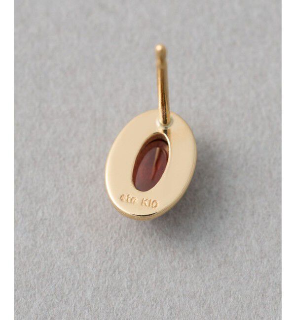 ete「[ガーネット] K10YG カボション ピアス」|ピアス|