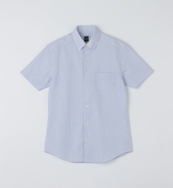 SHIPS「SHIPS:〈接触冷感〉ICE COTTON パナマ ストライプ ボタンダウン 半袖 シャツ」|シャツ・ブラウス|