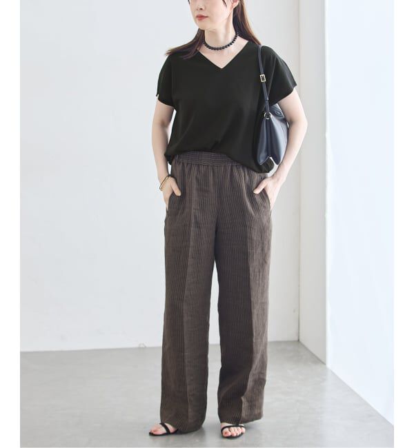 journal standard L'essage「《接触冷感/ 手洗い可能》クールタッチVネックプルオーバー」|ニット・セーター|