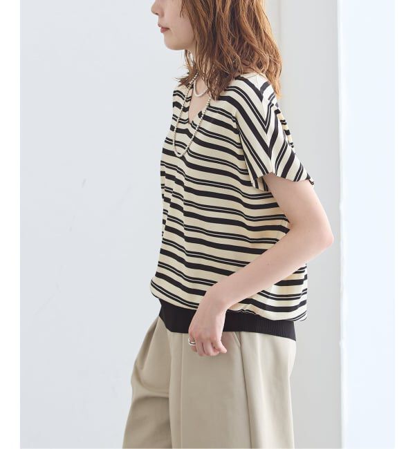 journal standard L'essage「《接触冷感/ 手洗い可能》クールタッチVネックプルオーバー」|ニット・セーター|
